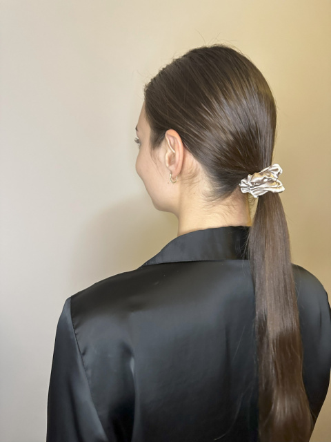 Gumka Scrunchie Slim Champagne Gumka Scrunchie Slim Champagne