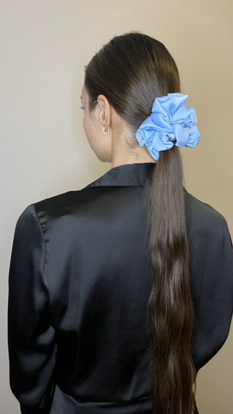 Gumka Scrunchie Standard Sky Blue Gumka Scrunchie Standard Sky Blue